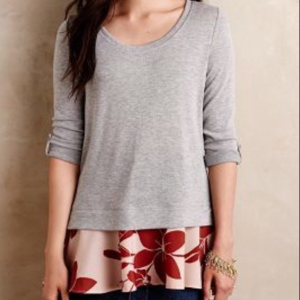 Anthropologie Little Yellow Button Top- Size L